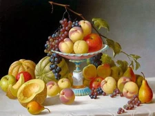 vase grapes melon pear by J. Francis Tile Mural Kitchen Backsplash Ceramic 10x8