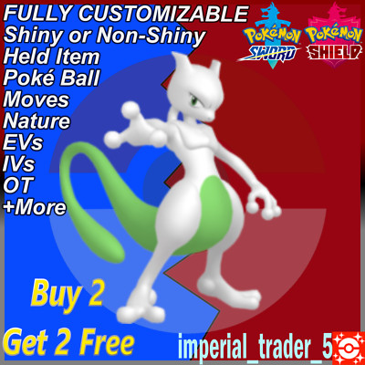 Pokémon Sword and Shield   Shiny Mewtwo   W/ Best 6IV Customizable
