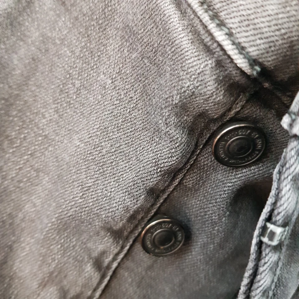 Pantalones de mezclilla ajustados All Saints para hombre 32x31 negros desgastados W32 L31 Foto 4 de 4