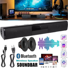 Barra de Sonido Inalámbrica Bluetooth con Subwoofer Home Theater TV Altavoz Control Remoto TWS