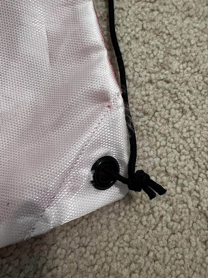 Mochila deportiva de nailon Diadora rosa blanca con cordón B5 Foto 4 de 4