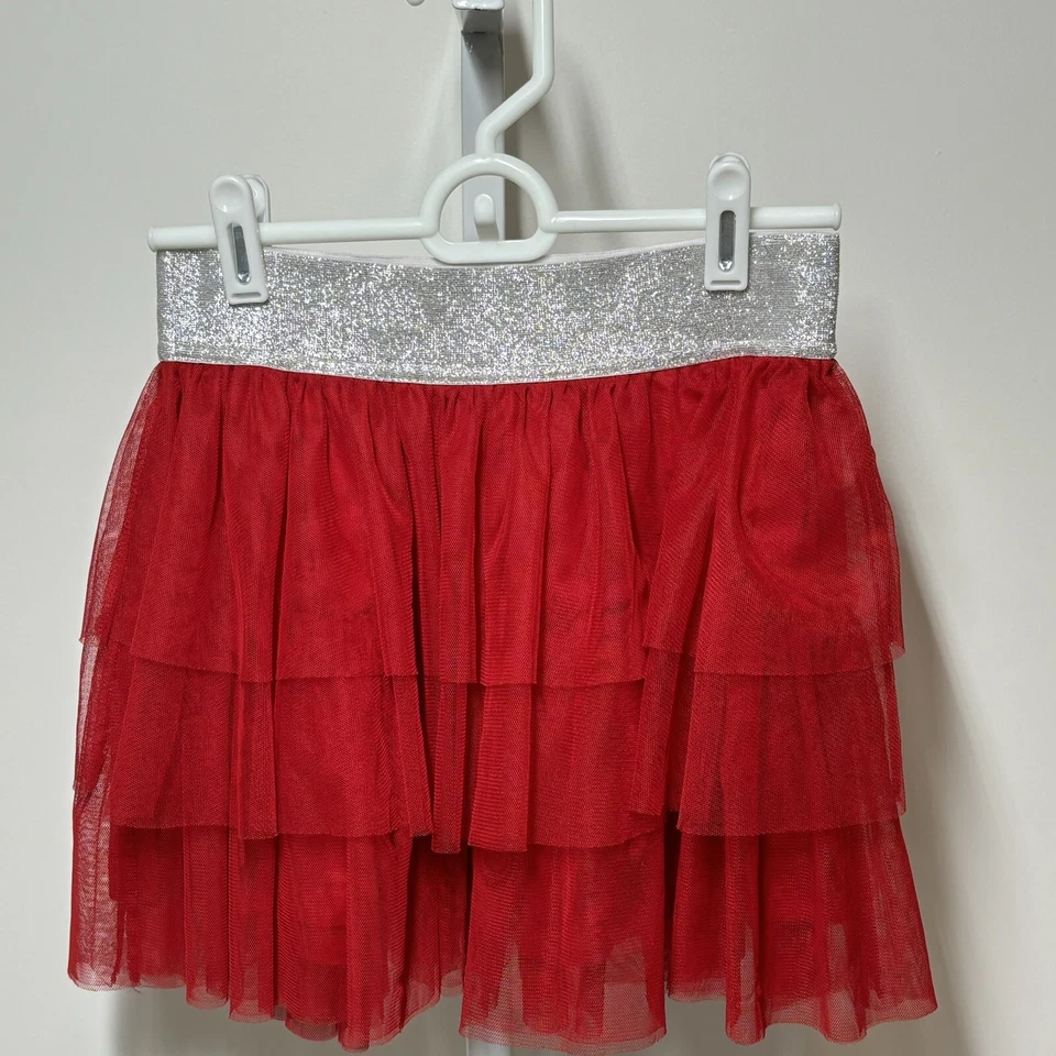 Falda de tul Circo Girls Holiday roja nivel seleccionar talla Foto 2 de 2