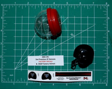 2001 XFL San Francisco Demons *FACTORY DIECUT DECALS* & Football Gumball Helmets
