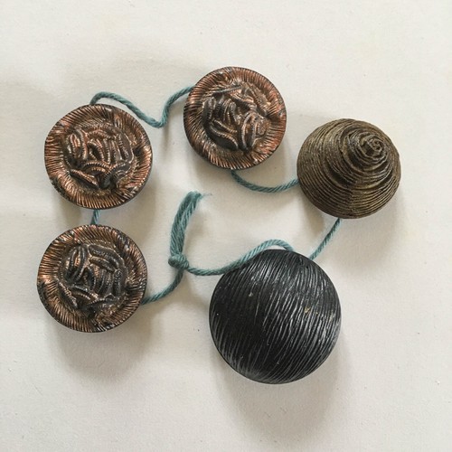 Lot De Boutons Vintage En Imitation Cuir Marron - Diamètre 15 Mm, Forme Ronde, Pour Couture