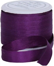 Threadart 100% Pure Silk Ribbon -7mm Purple Passion - No. 601- 10 Meters