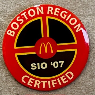 McDonald's Boston Region SIO '07 Certified Collectible Lapel Hat Pin