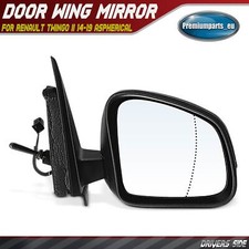 Manual Wing Mirror Drivers Side for Renault Twingo II 14-19 Aspherical W/Sensor