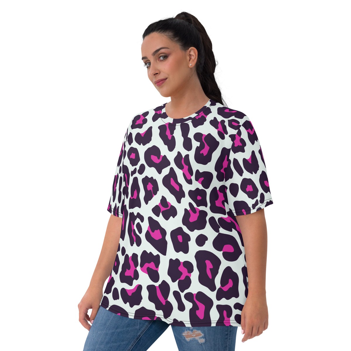 Leopard Print Hot Pink Casual Fun Women's T-shirt S,M,L,XL,2X | eBay