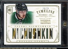 2013-14 Panini National Treasures Rookie Timeline Patch #RTVN Valeri Nichushkin