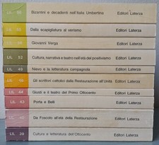 Letteratura Italiana Laterza LIL Lotto 10 Volumi 1978 - Anche Singolarmente