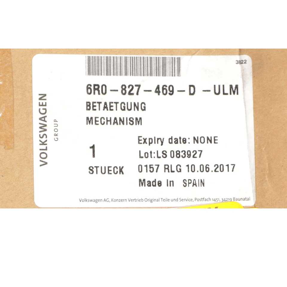 Volkswagen Solenoide de liberación CC Golf GTI 2006-2016 FABRICANTE DE EQUIPOS ORIGINALES NUEVO 6R0-827-469-D-ULM Foto 3 de 3
