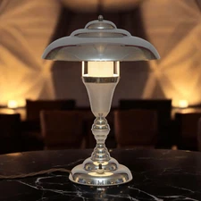 Original Art Deco Desk Lamp "BENRATH" Chrome France 1920