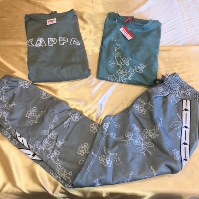 NEW KAPPA 3 piece bundle 2 shirts & sweatpants pants tee t matching set