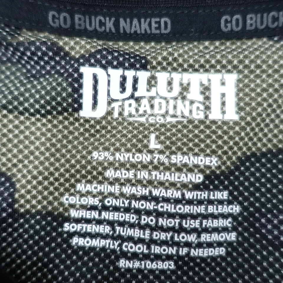 Camisa de comercio Duluth para hombre grande verde camuflaje nailon manga larga pulóver Foto 3 de 4