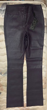 DOLCE & GABBANA WOMEN 00 0 XS PANTS CLASSY DARK PURPLE LEATHER GIRL 16