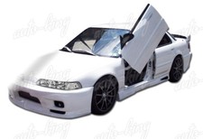 Fit 90-93 Acura Integra Chrome Housing Clear Reflector 1-piece Headlights Lamps