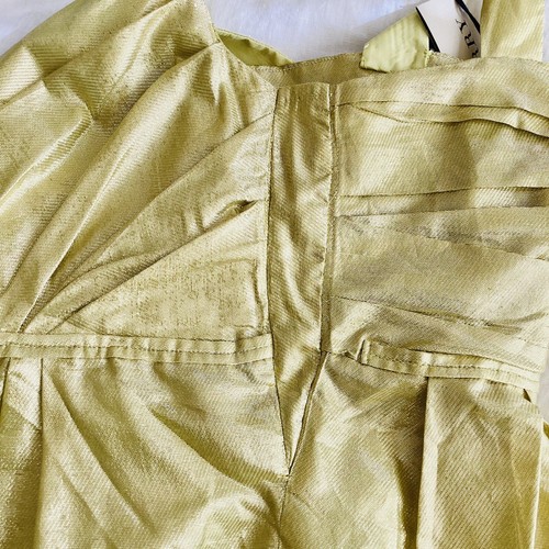 Burberry London Gold Sleeveless with V-Neck Dress NWT SZ 2 - Picture 11 of 13