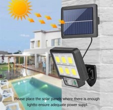 Solar Power Wall Light 56 LED PIR Motion Sensor Outdoor Garden Security Lamp