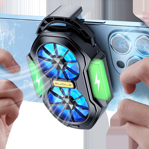 1PC FS01 Dual Fan Rechargeable Mobile Phone Cooler Long Lasting Air Cooling - Picture 1 of 14