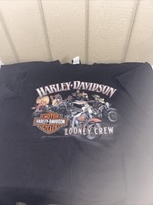 Men  s Harley Davidson Motorcycles Looney Tunes Shirt Looney Crew Biker Gang XXL