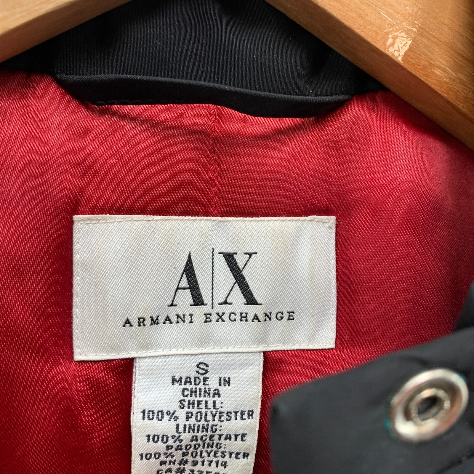 Armani Exchange Black Basic Jacket Womens Small D… - image 7