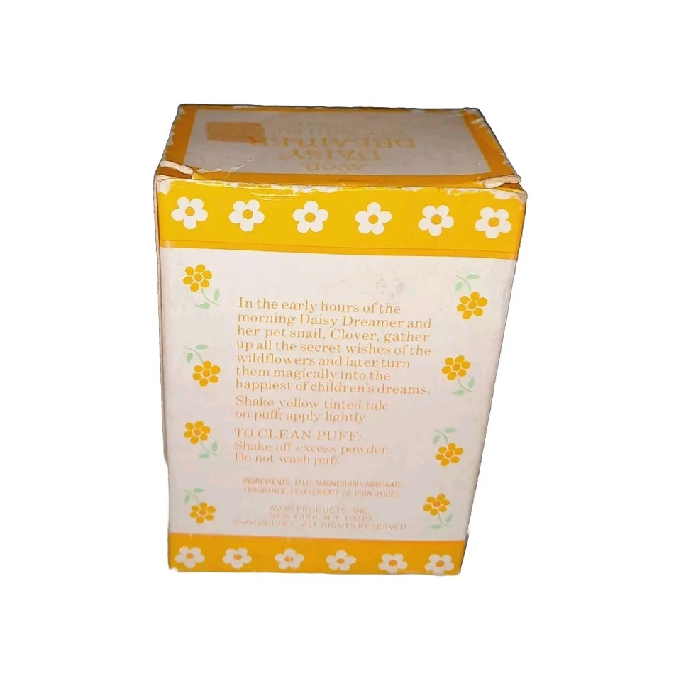 RARO De Colección Avon Daisy Dreamer Talco con Puff Secret Wishes Fragancia Polvo Nuevo de Lote Antiguo Foto 3 de 4