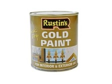 Rustins  Quick Dry Gold Paint Interior  Exterior  100ML  250ML  500ML
