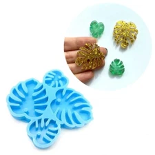 Crystal Epoxy Leaf Shape Pendant Craft Mold Silicone Jewelry Making Tool