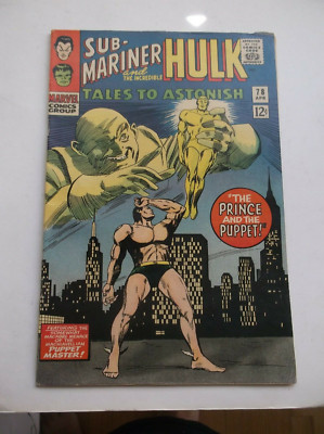 MARVEL: TALES TO ASTONISH #78, SUBBY VS PUPPET MASTER, 1966, FN+ (6.5)!!!