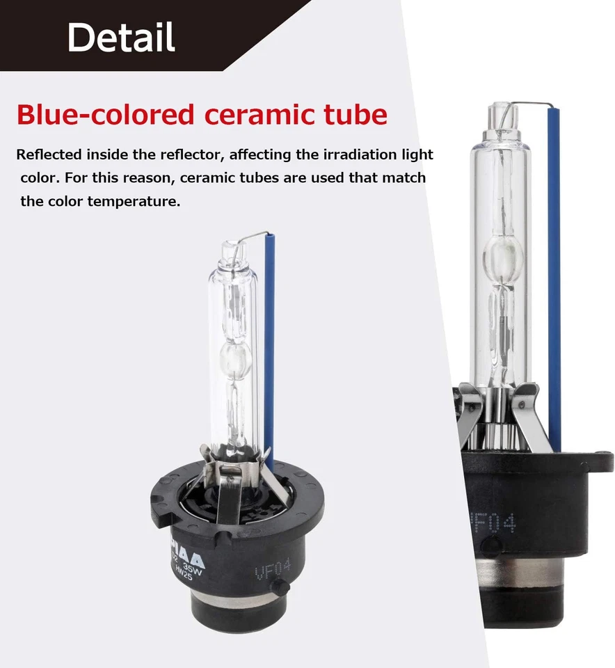 PIAA HL664 stock replacement HID Headlights Bulb D4R/D4S common use 6600K 2400lm - Image 4 of 4