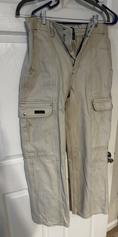 BDG Womens Jeans Ivory Size 29 Relaxed Skate Cargo Denim 100% Cotton