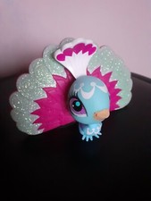 LITTLEST PETSHOP PET SHOP LPS 3006 OISEAU PAON FIGURINE PAILLETTES 