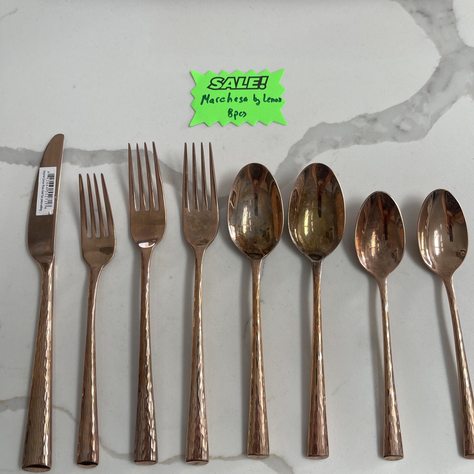 Marchesa by Lenox Imperial Caviar Rose Gold 8 Piece Flatware Display