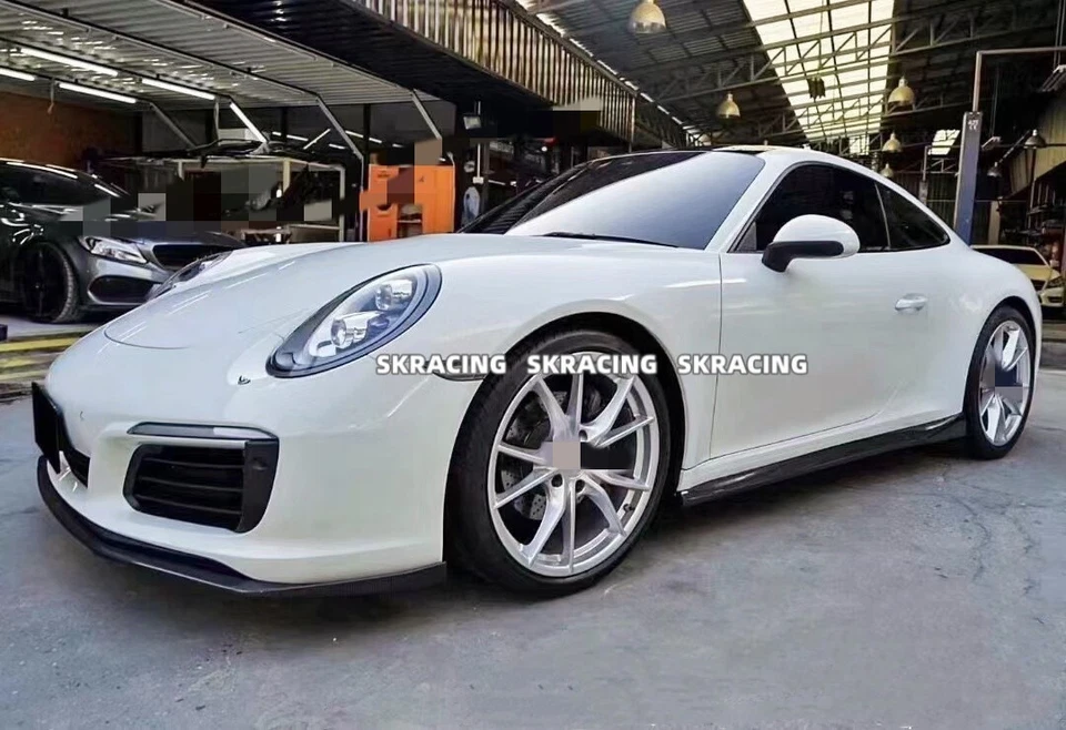 Kits de carrocería de fibra de carbono diseño YC kit de labios delanteros para Porsche 911 991.2 2017-2019 Foto 4 de 4
