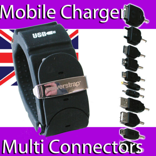 POWERSTRAP MOBILE POWER BANK CHARGER MP3 IPOD IPHONE TABLET MULTI CONNECTOR - Imagen 1 de 1