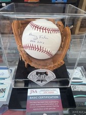 Harry Kalas Phillies Announcer Inscribed HOF 2002 Autographed Baseball JSA