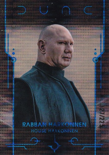 Topps Dune Chrome 2024 No. 29 Rabban Harkonnen Blue Pulsar 127/225 - Picture 1 of 2