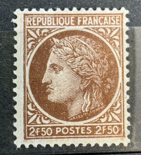 1945 - YT 681 - Ceres de Mazelin 2F50 brun - NEUF Charniere