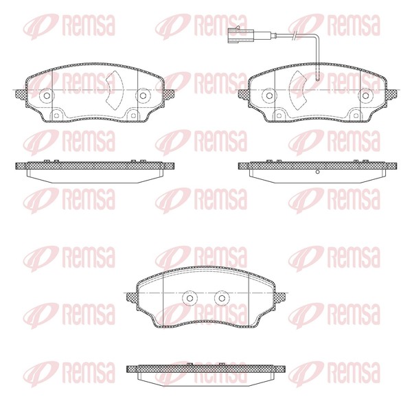 Remsa Bremsbelagsatz BremsklöTze Hinterachse FüR Fiat Ducato Kasten 250-image