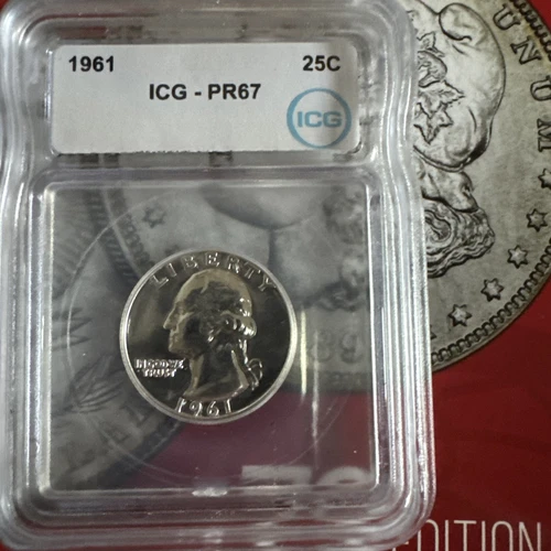 1961 Washington Quarter PR67 CAM ICG