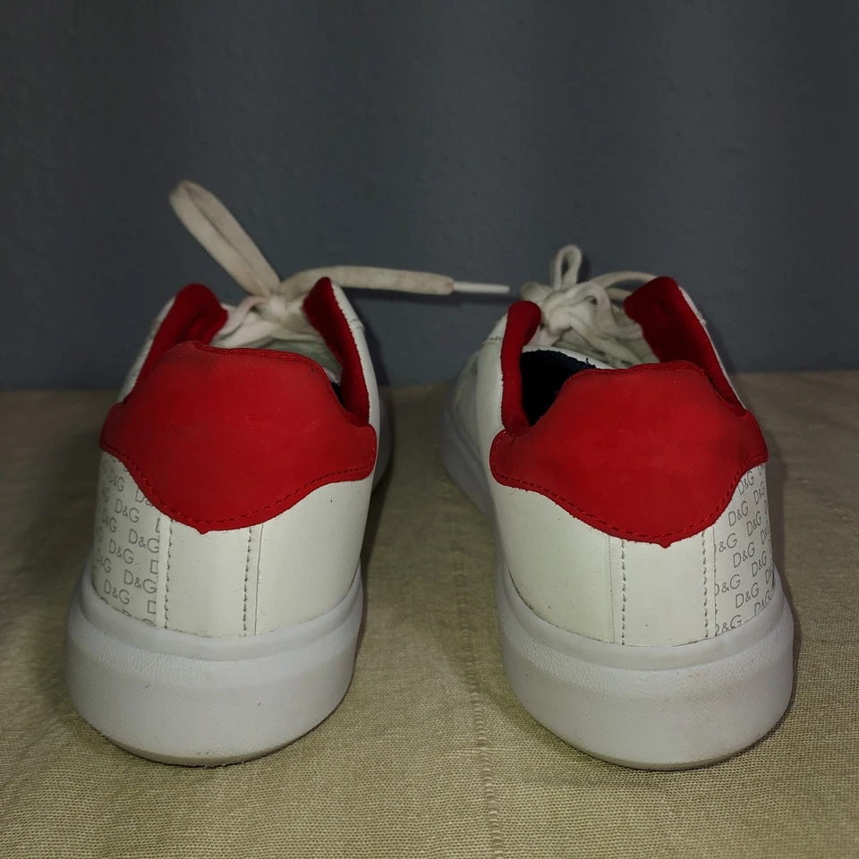 sz 6.5 US D&G Dolce & Gabbana Low-Top Sneakers Red White Navy - Image 3 of 4