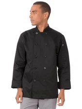 Unisex Bastille Chef Coat Black 7X-Large