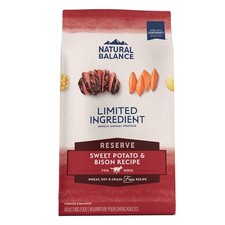 Natural Balance LID Sweet Potato Bison Dog Food 22 Pound Grain Free Diet