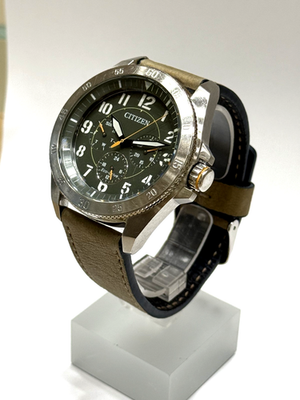 Citizen Eco Drive Chronoghraph Quartz Military Green Dial Mens