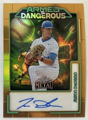 2026 Leaf Metal Jason DeCaro Auto Top Prospect Gold Prism Armed Dangerous #1/1