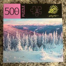 Giftcraft Christmas Winter Scene 500 Piece Jigsaw Puzzle Holiday 683537 RARE