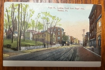 1900 s Front Street Looking South From Angel Artist Rendering Steelton Postcard