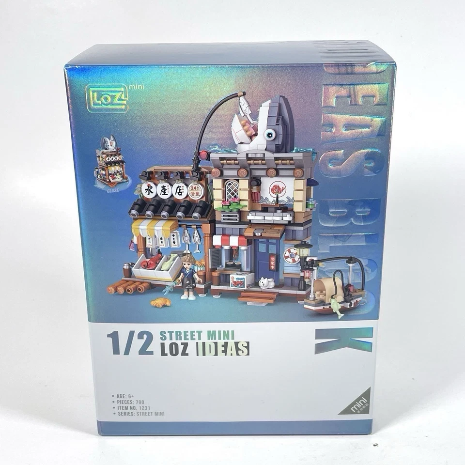 LOZ Street Mini Set 1231, MINI BRICKS! New! Seafood Shop - Ships from USA - Image 2 of 4