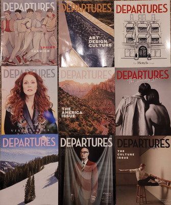 Lot of 9 Departures Magazine 2020-2021 Discontinued Final Physical Issues Rare