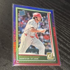 2025 Donruss Baseball- Thomas Saggese #30 Rated Rookie- Red And Blue- St. Louis
